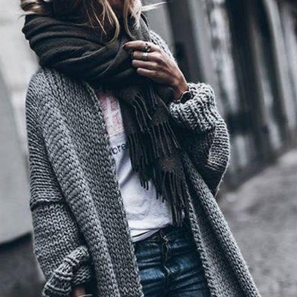 Batwing Sleeve Knit Long Sweater